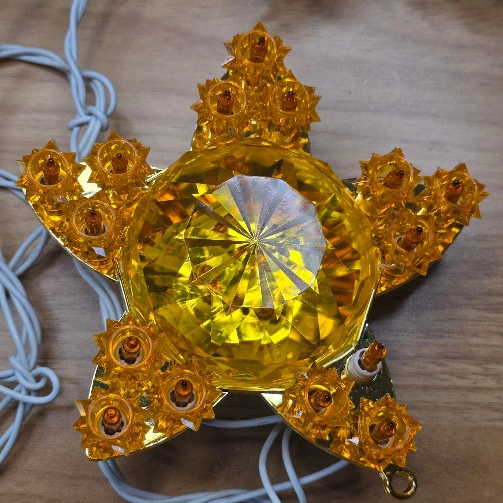 GE 5 Piece Sparkling Tiffany Star Lights Indoor/Outdoor 100 lights Vintage